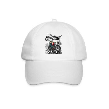 Le vintage original de la moto de distanciation sociale - Casquette classique - blanc/blanc - Devant