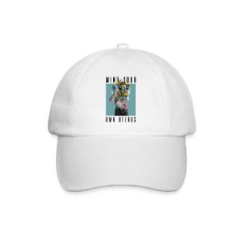 Attention à votre propre utérus Mon corps Mon choix Floral - Casquette classique - blanc/blanc - Devant