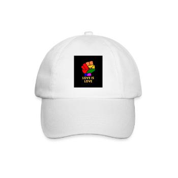 Love is love - Baseballkappe - Weiß/Weiß - Vorne