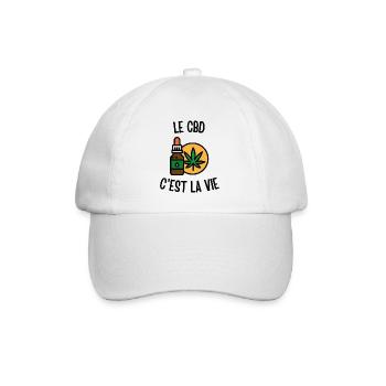 Le CBD c'est la vie - Casquette classique - blanc/blanc - Devant