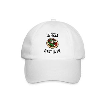 La pizza c'est la vie - Casquette classique - blanc/blanc - Devant