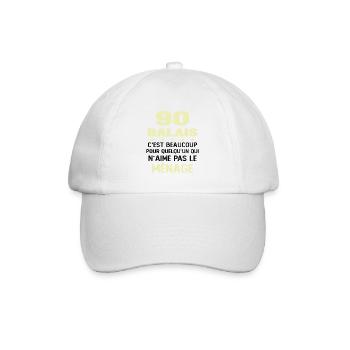 90 balais Drôle Cadeau Anniversaire 90 ans - Casquette classique - blanc/blanc - Devant