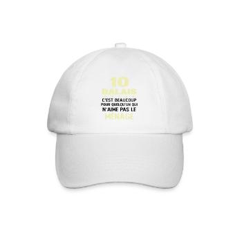 10 balais Drôle Cadeau Anniversaire 10 ans - Casquette classique - blanc/blanc - Devant