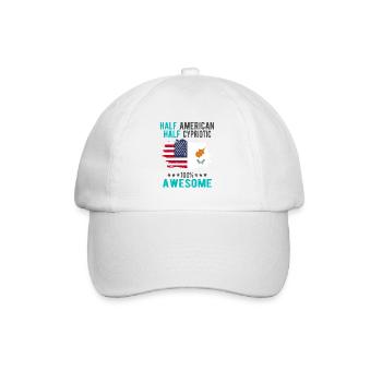 Mi-Américain, mi-Chypriote - Casquette classique - blanc/blanc - Devant