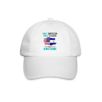 Mi-Américain, mi-Salvadorien - Casquette classique - blanc/blanc - Devant