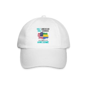 Half American Half Gabonese - Baseball Cap - white/white - Front