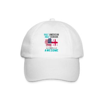 Moitié américain moitié géorgien - Casquette classique - blanc/blanc - Devant
