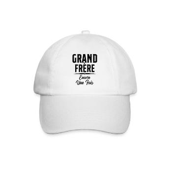 Grand Frère Encore Une Fois Annonce Grossesse - Casquette classique - blanc/blanc - Devant