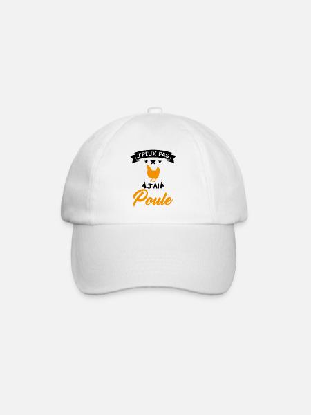Je Peux Pas J'ai Poule - Casquette classique - blanc/blanc