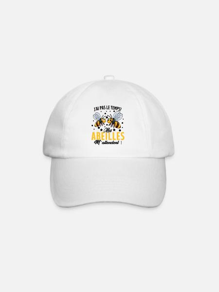 Mes Abeilles M'attendent Apiculteur Abeille Cadeau - Casquette classique - blanc/blanc