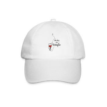 Weißwein Rotwein JGA Vino Wein - Holla die Weinfee - Baseballkappe - Weiß/Weiß - Vorne