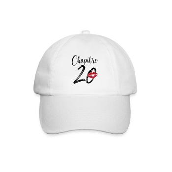 Chapitre 20 Ans Anniversaire Humour Cadeau - Casquette classique - blanc/blanc - Devant