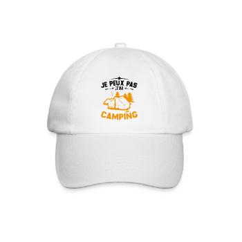 Je Peux Pas J'ai Camping - Casquette classique - blanc/blanc - Devant