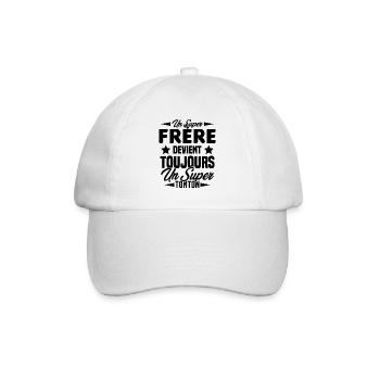 Un super frère devient toujours un Super Tonton - Casquette classique - blanc/blanc - Devant