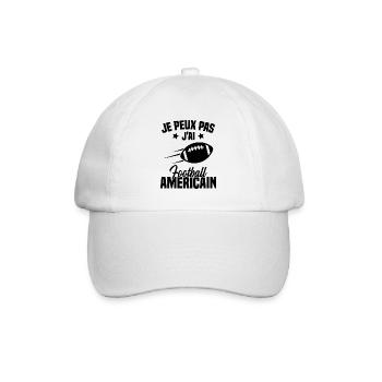 Football américain cadeau drôle footballeur - Casquette classique - blanc/blanc - Devant