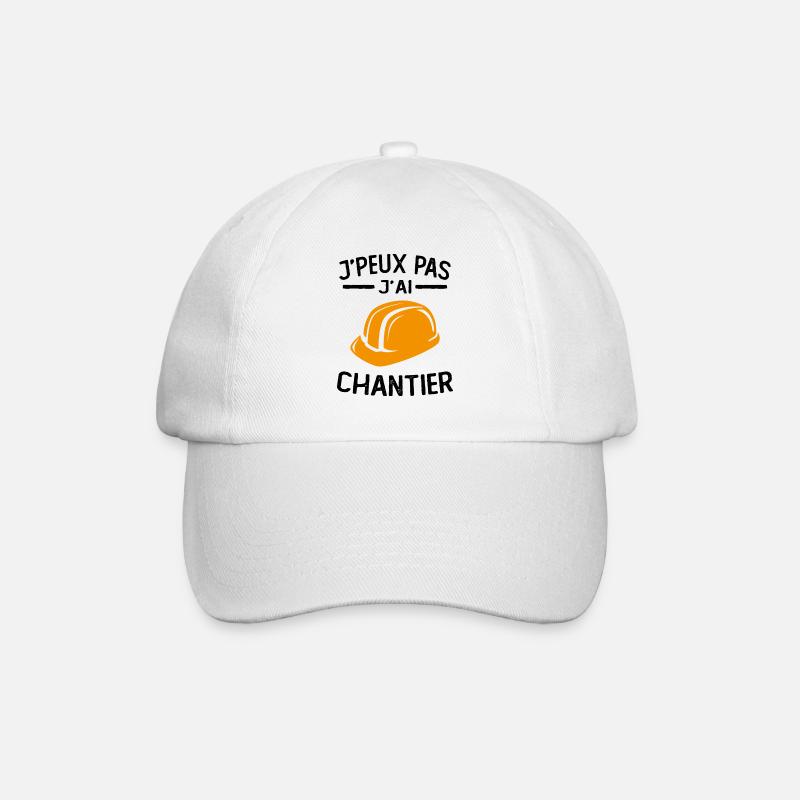 je peux pas j'ai chantier - Casquette classique - blanc/blanc