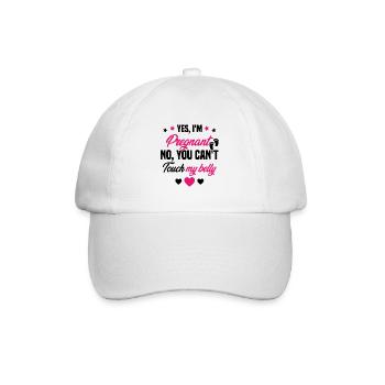 Je suis enceinte touchez pas mon ventre - Casquette classique - blanc/blanc - Devant