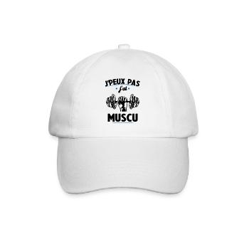 Je Peux Pas J'ai Muscu - Casquette classique - blanc/blanc - Devant