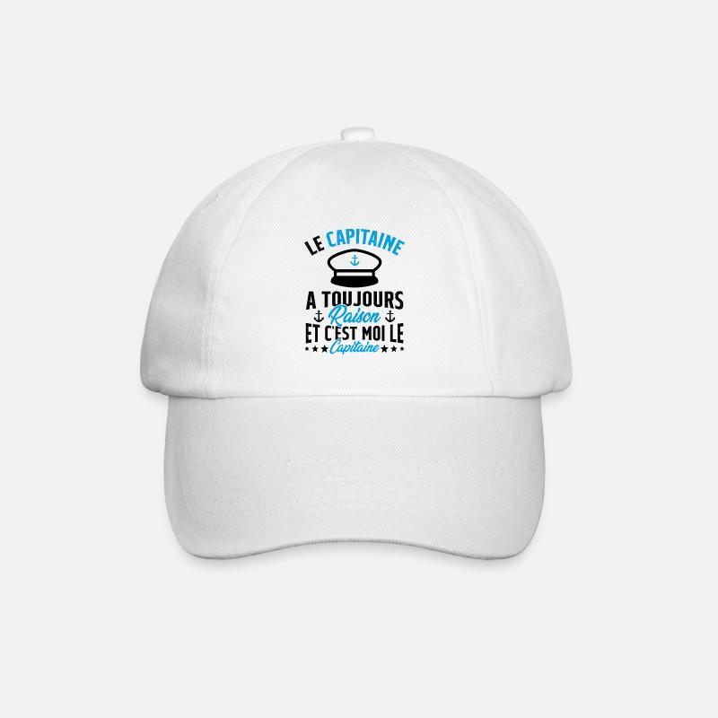 Le Capitaine A Toujours Raison C'est Moi Capitaine - Casquette classique - blanc/blanc