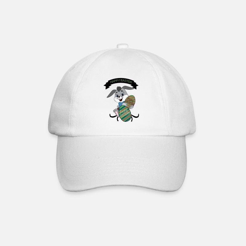 HAPPY EASTER, Easter , Coloured Easter Eggs - Baseball Cap - white/white