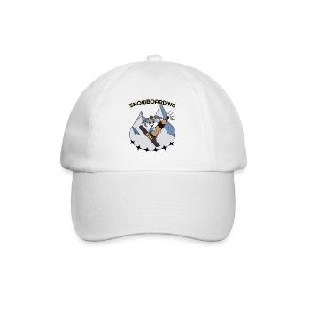Snowboard, Snowboarder, Après-ski, Fête - Casquette classique - blanc/blanc - Devant