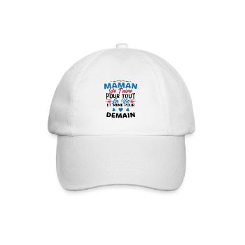 Maman je t'aime Mère Bébé Naissance Amour - Casquette classique - blanc/blanc - Devant