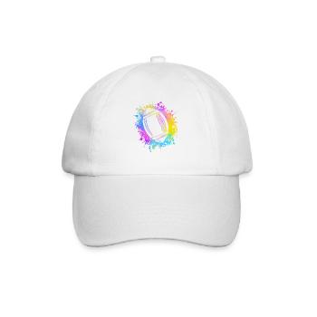 Éclaboussures colorées d’enfants de football - Casquette classique - blanc/blanc - Devant