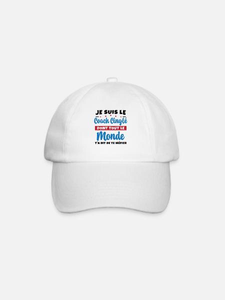 Coach Cinglé Humour Coaching Sportif Cadeau - Casquette classique - blanc/blanc