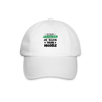 Je suis jardinier Je suis Taupe Modèle Humour - Casquette classique - blanc/blanc - Devant