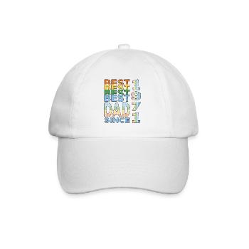 Best dad in the world since 1971 Father's Day Birthday - Baseball Cap - white/white - Front