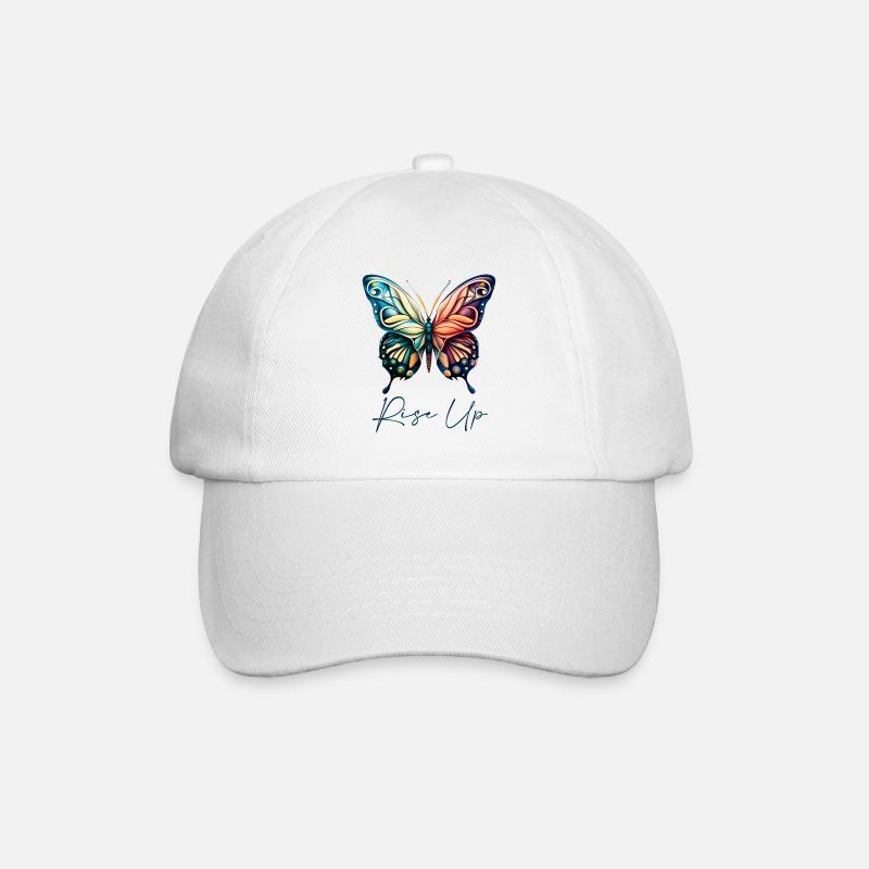 Butterfly - Baseballkappe - Weiß/Weiß