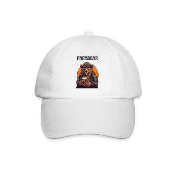 Papa Bear fier Papa papa fier papa - Casquette classique - blanc/blanc - Devant