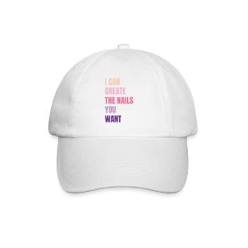 I create the nails you want manicure - Baseball Cap - white/white - Front