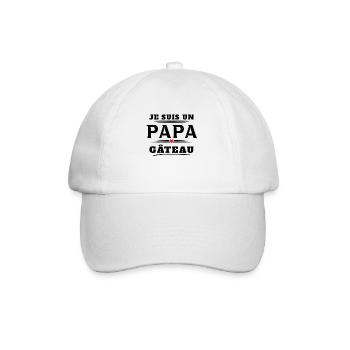 Homme Un Papa Gâteau Pâtisserie Humour Cadeau Noël - Casquette classique - blanc/blanc - Devant