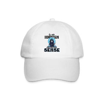Lustig - So viele Idioten und nur eine Sense - Baseballkappe - Weiß/Weiß - Vorne