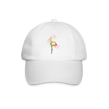 Gymnastin Mit Keulen Rhythmische Sportgymnastik - Baseballkappe - Weiß/Weiß - Vorne