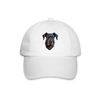 Great Dane Dog Portrait - Baseball Cap - white/white - Front