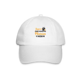 Cadeau Joyeux Anniversaire Maman Chérie - Casquette classique - blanc/blanc - Devant