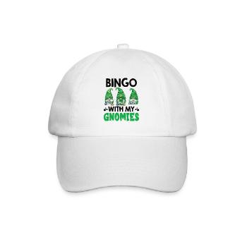 Bingo avec mes gnomies Bingo drôle - Casquette classique - blanc/blanc - Devant