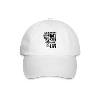 Zombies eat brains Don't worry, you're safe - Baseball Cap - white/white - Front