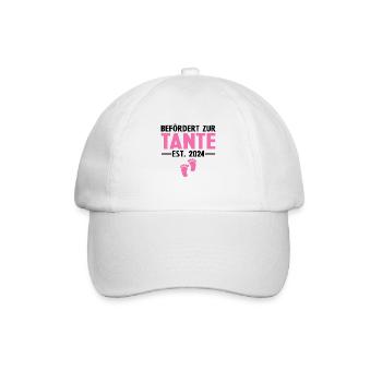 Befördert zur Tante 2024 - Baseballkappe - Weiß/Weiß - Vorne