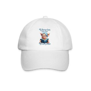Libraries are for everyone Librarian - Baseball Cap - white/white - Front