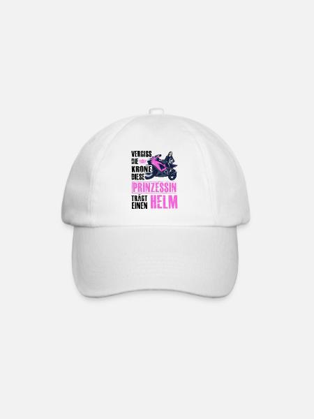 Vergiss die Krone diese Prinzessin trägt einen Hel - Baseballkappe - Weiß/Weiß