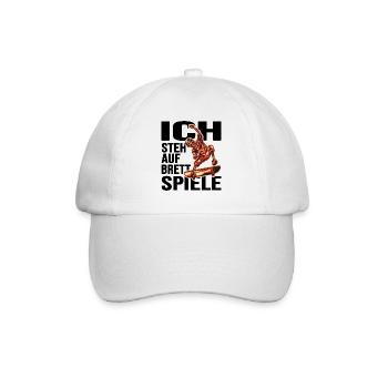 skate sk8 skateboarder halfpipe - Baseballkappe - Weiß/Weiß - Vorne