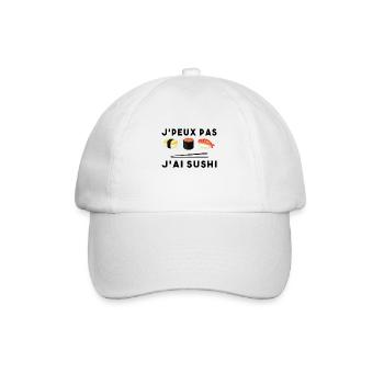 Je peux pas J'ai Sushi Humour Cadeau Drôle Sushis - Casquette classique - blanc/blanc - Devant
