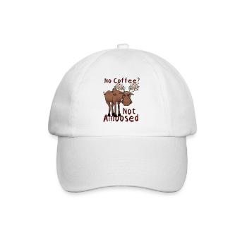 No Coffee Not Amoosed Moose - Baseball Cap - white/white - Front