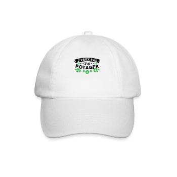 J'Peux pas J'ai Potager Cadeau De Jardinage Drole - Casquette classique - blanc/blanc - Devant