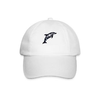 Dolphin Space Galaxy Universe - Baseball Cap - white/white - Front