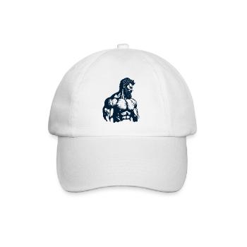 Powerful muscle figure - Baseball Cap - white/white - Front