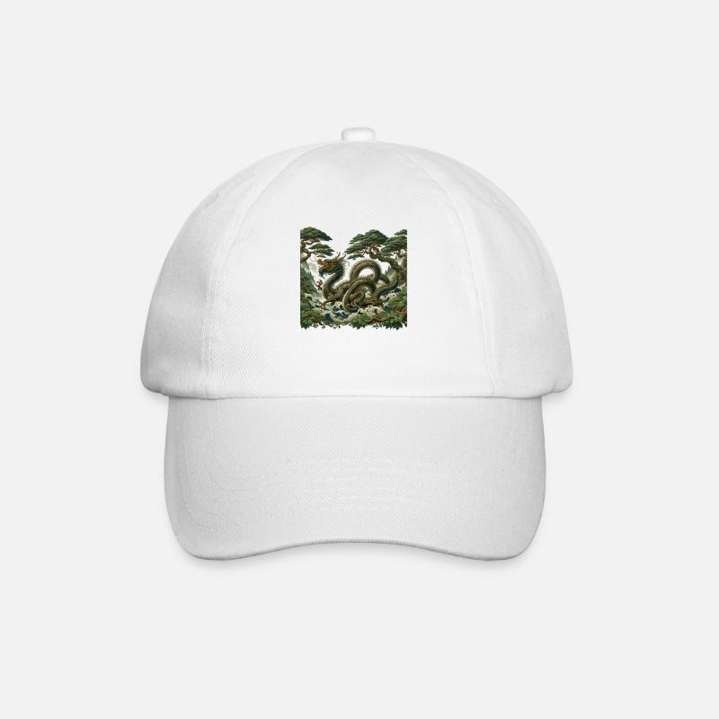 Art du dragon chinois - Casquette classique - blanc/blanc